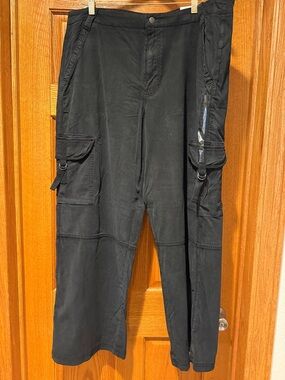 American Eagle Outfitters Black Baggy Wide-Leg  Pants